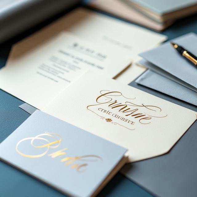 Luxury corporate calligraphy branding materials for cruise lines
